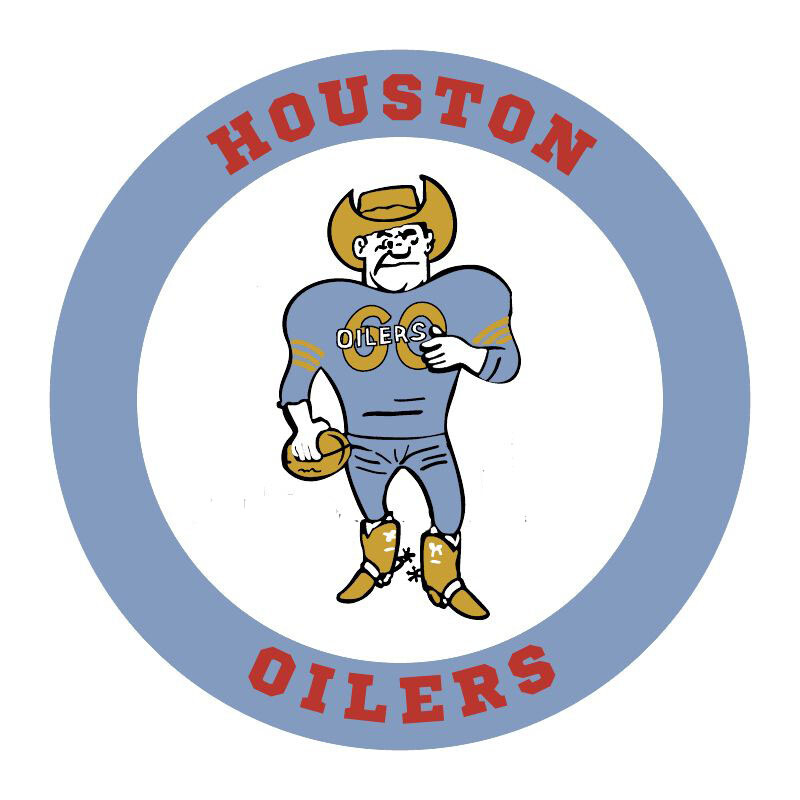 AFL Houston Oilers 1960 Logo Mens Polo XS-6X, LT-4XLT AFL Houston Oilers 1960 Logo Mens Polo XS-6X, LT-4XLT
