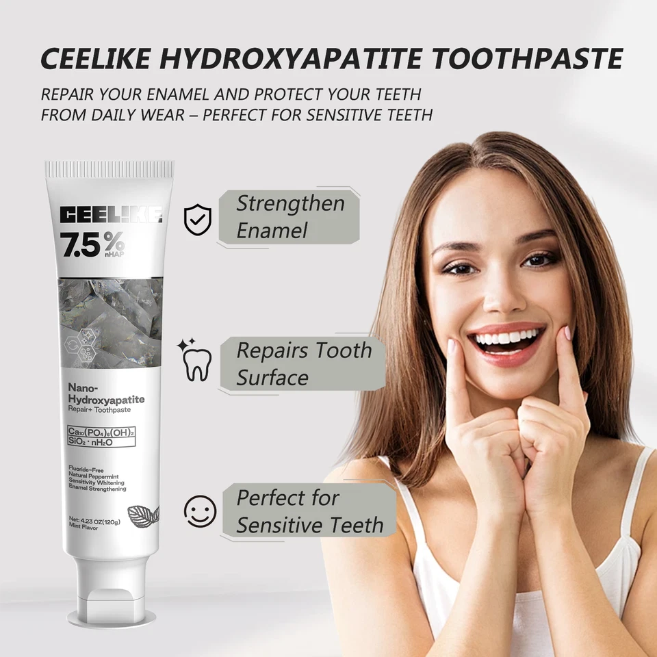 CEELIKE 7.5% Nano Hydroxyapatite Toothpaste - 3 x 4.23 oz - Image 2 of 4
