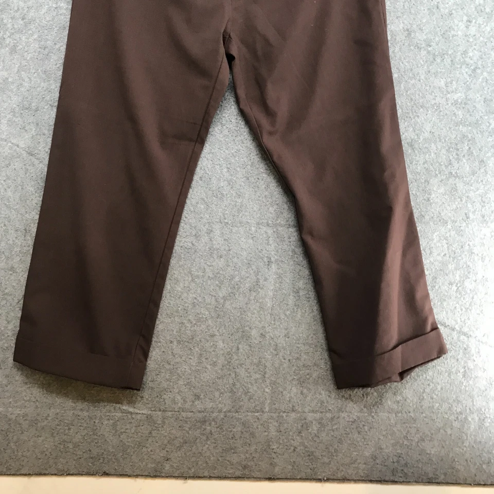 Pantalones bajos para mujer talla 10 puño elástico recortado ligero relajado rayón elástico Foto 4 de 4