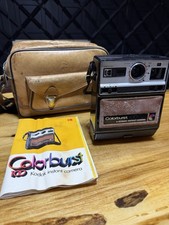 Vtg Kodak Colorburst 100 Instant Camera Adjustable Focus Leather Case Perrin 7