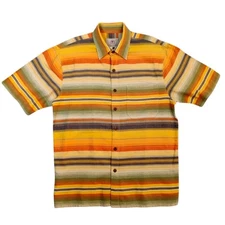 The Territory Ahead Shirt Mens Medium Multicolor Striped Button Up Casual Cotton