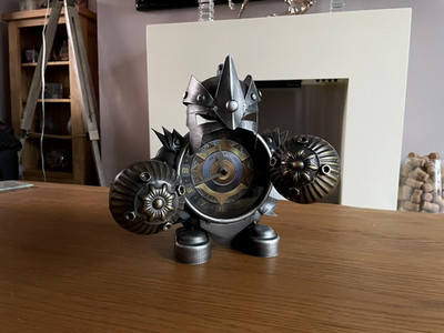INDUSTRIELLE RUSTIKALE METALL KRIEGER UHR STEAMPUNK INDUSTRIAL STIL NACHTTISCH MANTEL