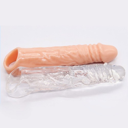 Bigger-Male Penis Extender Enlarge Enhancer Extension Sheath Sleeve Girth Condom - Picture 8 of 33