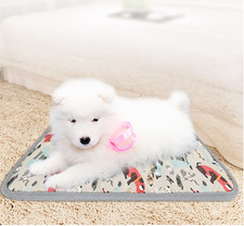 23.6" x15.7" Small Heated Cat Bed, Safe Electric Warming Pad for Dogs and Cats