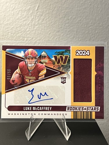 Luke McCaffrey RC Freshman Orientation Auto 2024 Panini Rookies & Stars /99 RPA