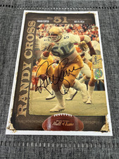RANDY CROSS AUTOGRAPH COLLEGE FOOTBALL HOF CARD