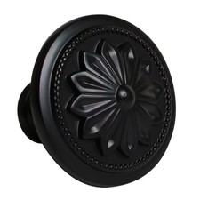 10 Pack - Matte Black Cabinet Hardware knobs,1-2/5" 36mm Dia Round Black Kit...