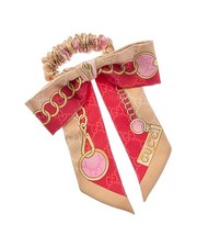 Gucci Chain Silk Scrunchie Women's Pink