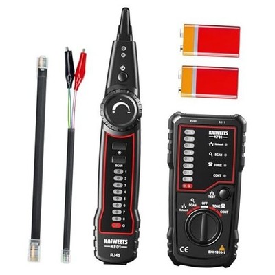 Network Cable Tester, RJ45 RJ11 Wire Tracer Line Finder, Tone Generator and