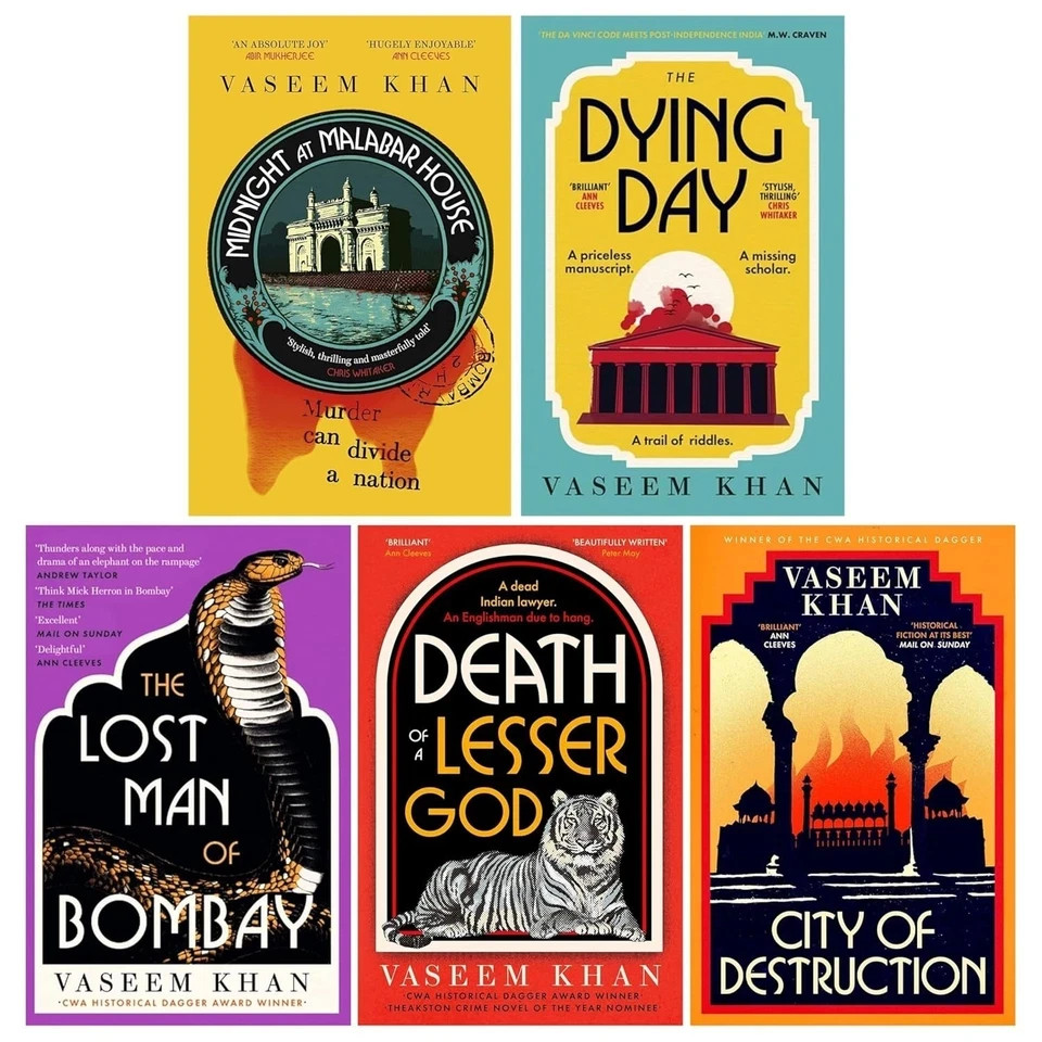 Malabar House Series 5 Books Collection Set by Vaseem Khan Death of a Lesser God