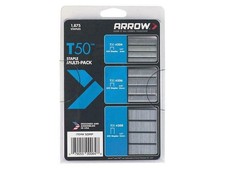 ARROW T50 Staples Multi Pack 6Mm 10Mm & 12Mm Box 1875 (3 X 625) ARRT50SMP 0.0046 per staple