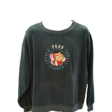 Vintage 1990s Disney Store Winnie the Pooh  friends Sweatshirt Adult Green L