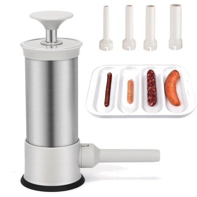 Create Unique Sausages at Home - 2.2lb Stuffer with Stainless Steel Design