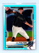 2021 Bowman Dax Fulton Prospects Sky Blue #/499 Miami Marlins