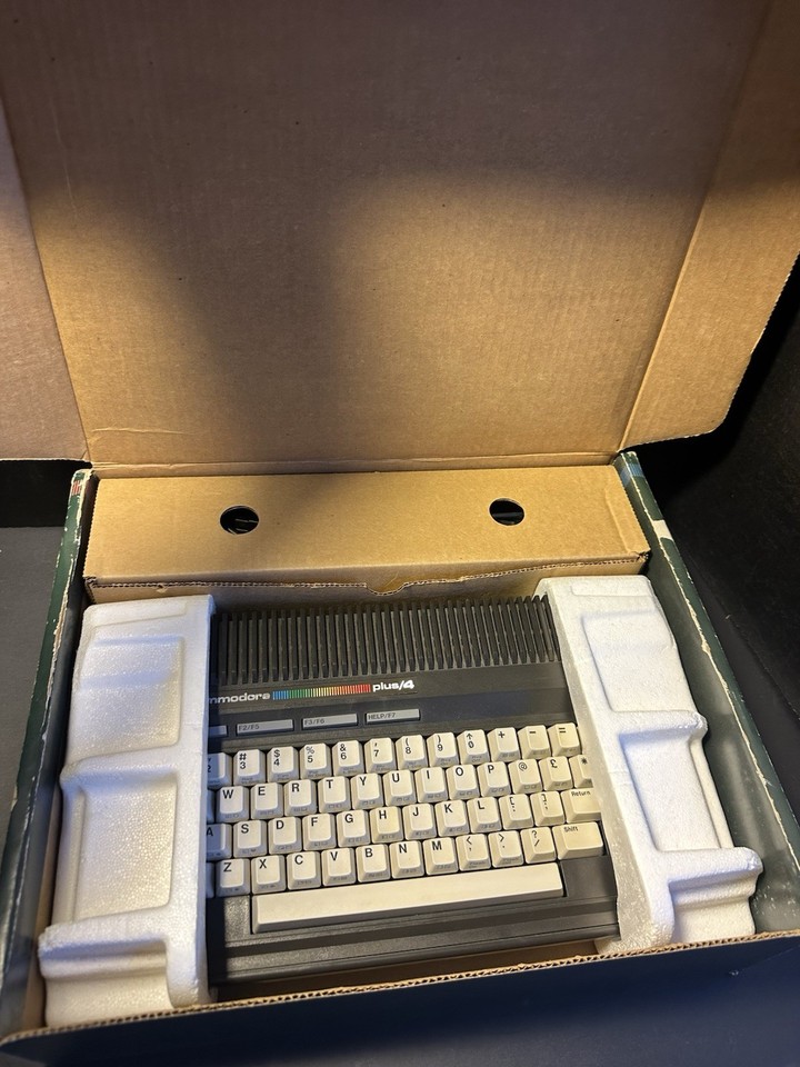 Vintage Commodore Plus/4 Computer NEW in Original Box 1984 Retro Collectible #P