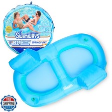 SwimWays Spring Float Premium Duo, Pool Chair Fits 2 Adults, Inflatable Pool