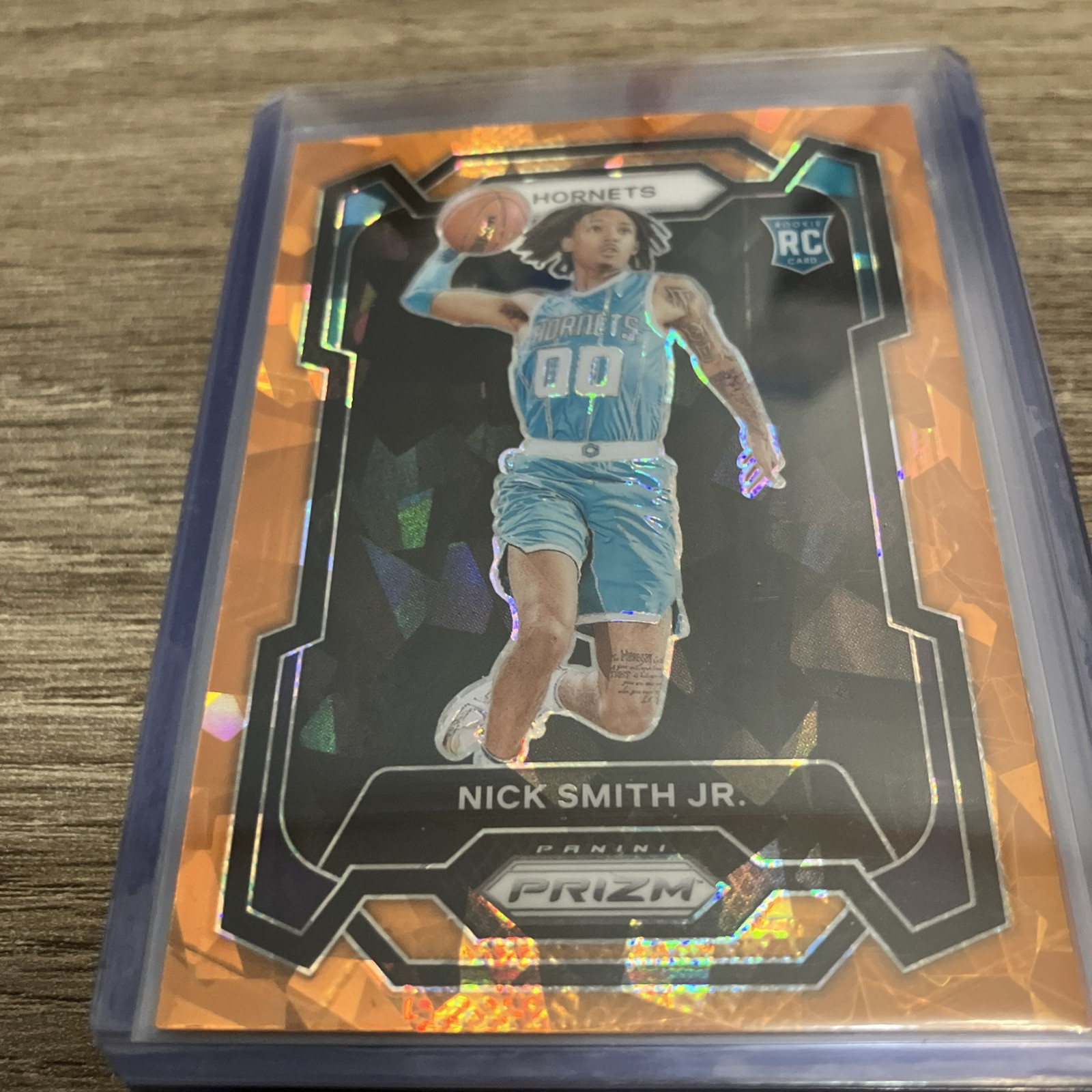 2023-24 Panini Prizm Nick Smith JR. Orange Ice Prizm RC #135 Charlotte Hornets