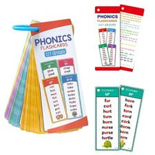 60PCS Learn to Read Phonics Flash Cards,Sight Word Bingo,Phonics Word Cards