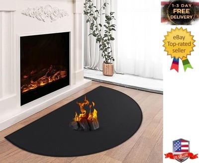 Hearth Rugs for Fireplaces Fire Resistant, 42 X 24 Inch Fireproof Fireplace Mat
