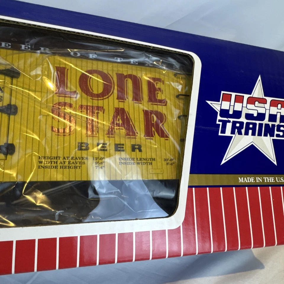 USA Trains R-16118 Lone Star Beer Reefer G Scale NIB Refrigerator Car Beer Texas - Image 2 of 4