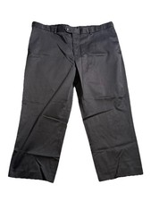 Perry Ellis Portfolio Mens 42X30 Black Dress Pants Flat Front Fast Shipping