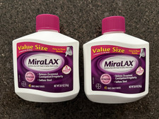 2 PacK MiraLAX Laxative Powder 45 Days - 26.9 Oz - Value Size - 06-27 