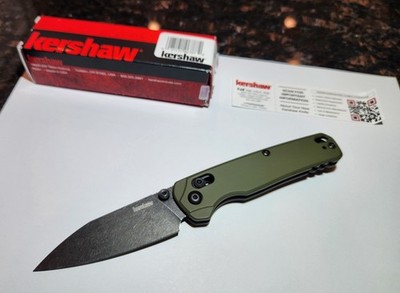 Kershaw Bel Air DuraLock Pocket Knife (6105OLBW): Magnacut Blade, Olive: MINT!!