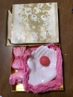 AVON TOUCH OF BEAUTY 4 SOAPS & MILK GLASS HAND DISH VINTAGE in box