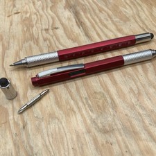 Pair of 7 in 1 Pen - Ruler in Inches CMs - Flat Philips Screwdriver - Level