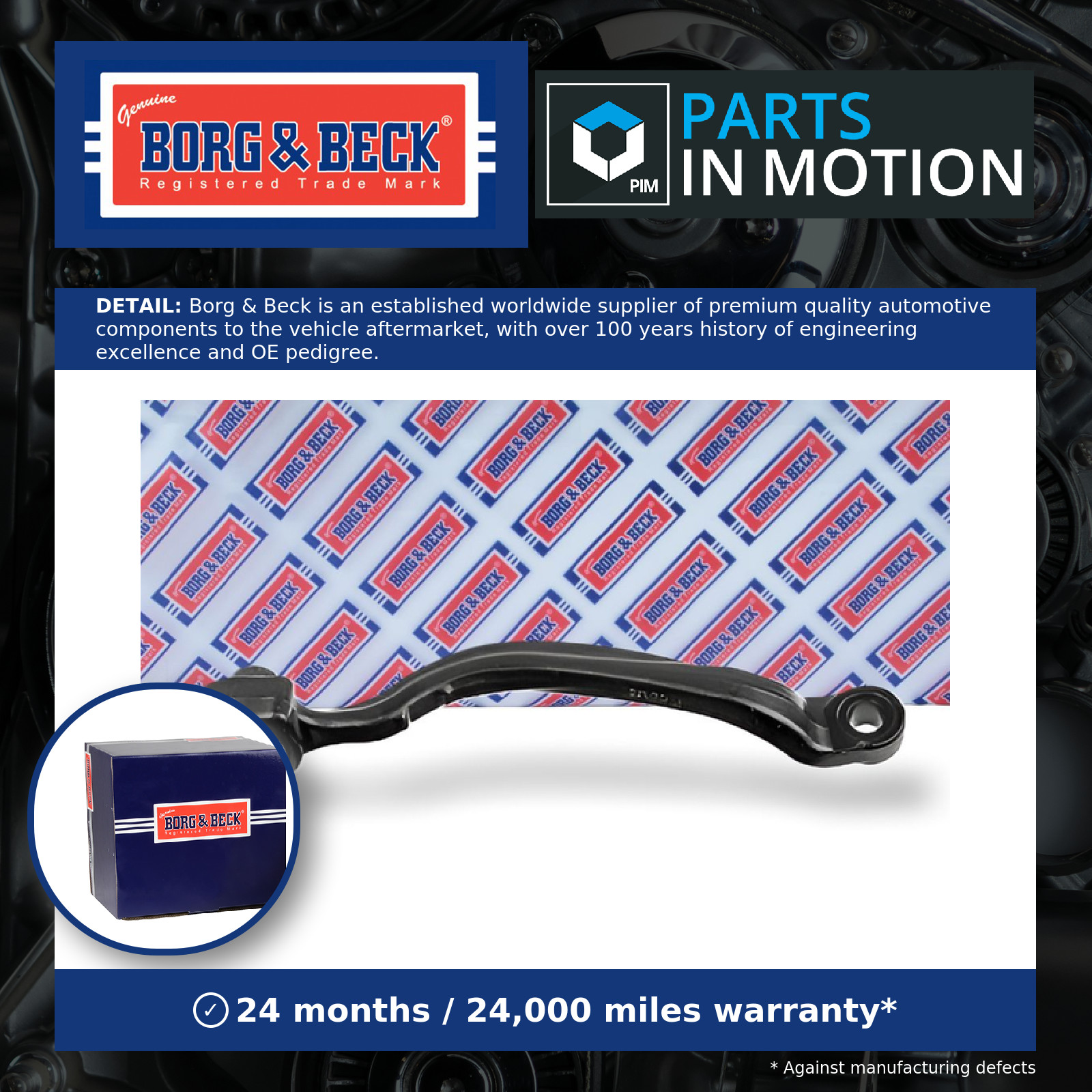 Wishbone / Suspension Arm BCA6958 Borg & Beck Track Control 2123304000 Quality
