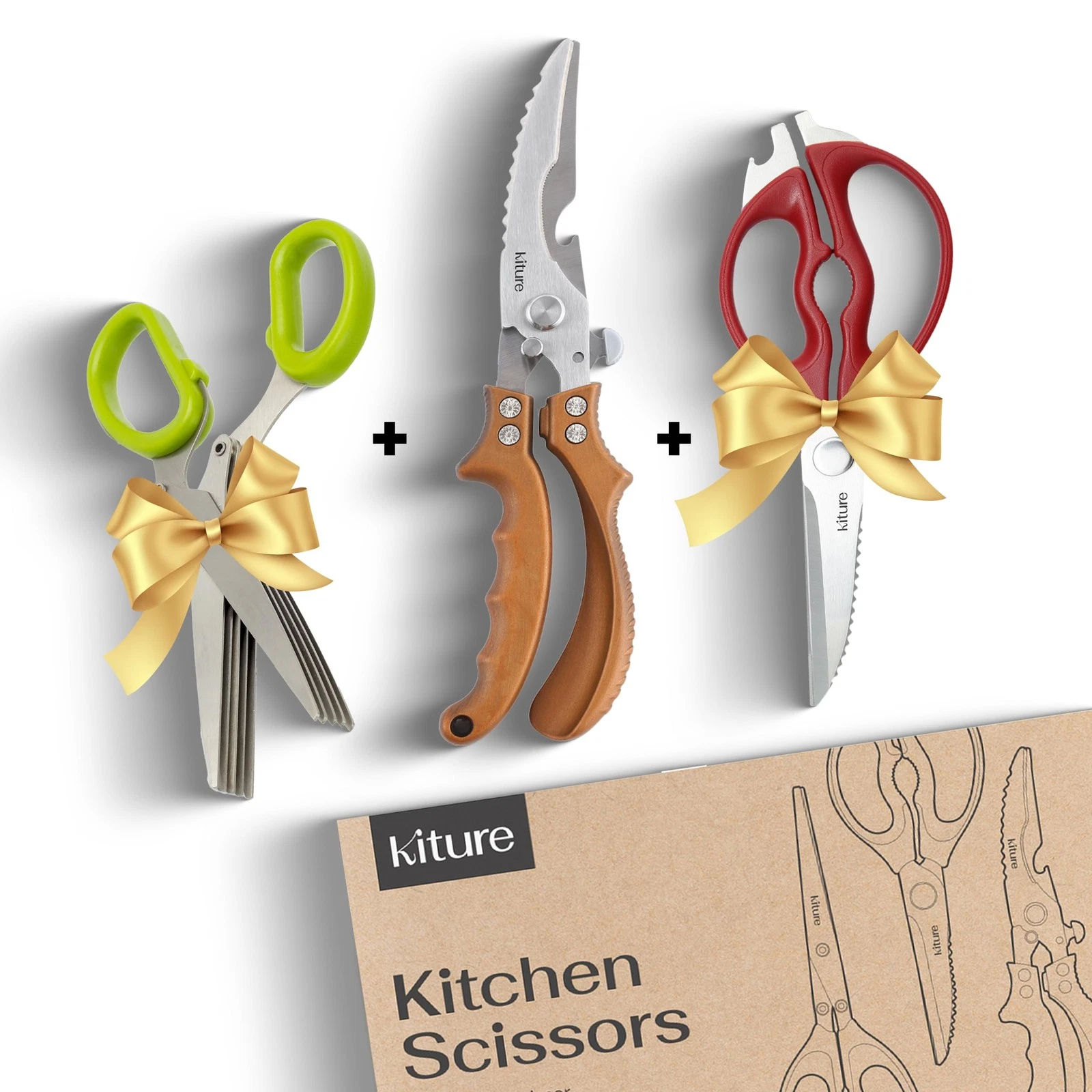 Heavy Duty Kitchen Shear with Bonus MultiPurpose and Herb Scissors 420 Stainl...
Opens in a new wind