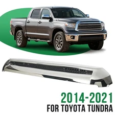For Toyota Tundra 14-21 Front Molding Upper Grille Hood Bulge Scoop Chrome ABS