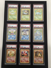 Pokémon 1.Edition 1999 Glurak/Turtok/Bisaflor PSA 7 Base Set Sammlung German