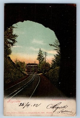 Luzern Switzerland Postcard Rigi Railway Tunnel Entrance Lake Lucerne 1902