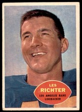 1960 Topps #68 LES RICHTER  Los Angeles Rams  EX-EX+