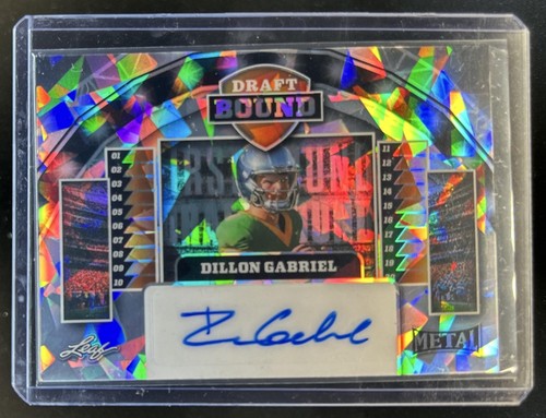 2025 Leaf Metal Dillon Gabriel Draft Bound Crystals Silver Auto Autograph #/10
