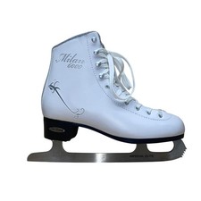 Lake Placid Women  s White Leather Imperial Elite Blades Ice Skates Size 7