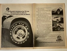 1975 B.F. Goodrich Tire Two Page Print Ad T/A Line Duster Corvette Blazer
