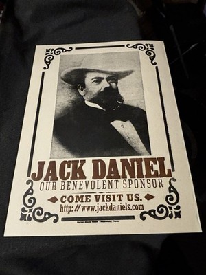Jack Daniels Whiskey Advertising Our Benevolent Sponsor HATCH SHOW PRINT POSTER