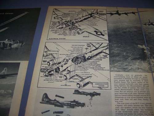 VINTAGE..B-17 "FLYING FORTS" HISTORY..HISTORY/DETAILS/3-VIEWS..RARE!..(881L) - Picture 4 of 5