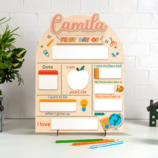 Custom Name Sign, Preschool Back To School Sign, 1st Day of School Board