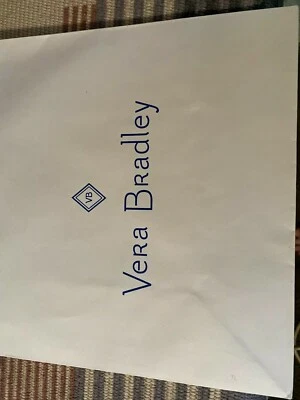 2 Vera Bradley Gift Bag LOT of 2 Bag SET 10" X 10" X5" Acquired Flat NEW UNUSED