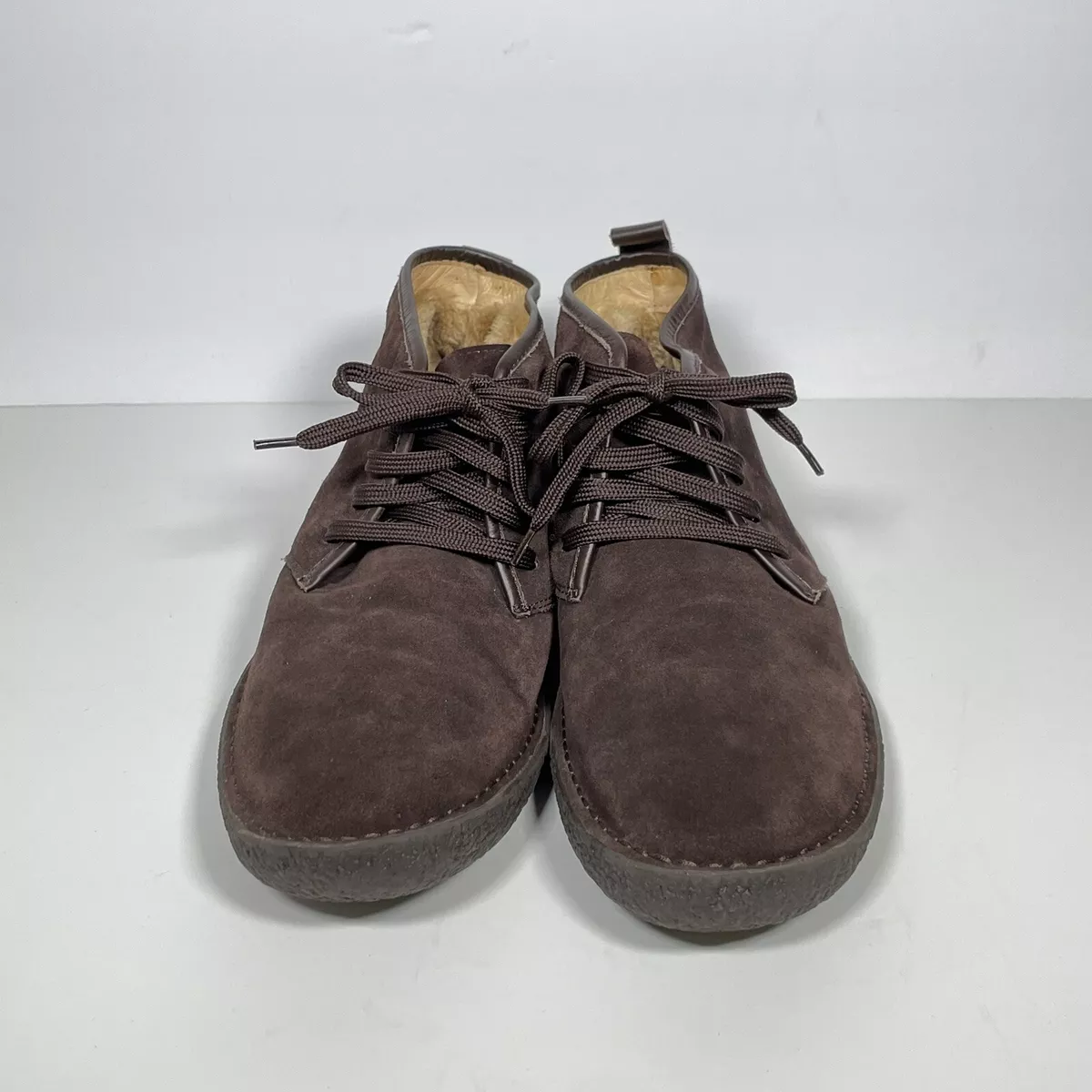 Aston M Jazz 1398 Brown Suede Shearling Lined Chukka Boots Causal