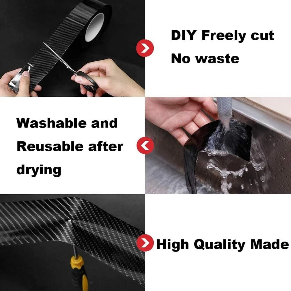 Automotive Car Door Edge Guards Door Sill Protector 5D Carbon Fiber For Pontiac Foto 2 de 4