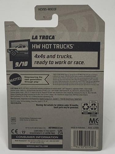 Hot Wheels LA Troca Gold #116 116/250 2022 HW Hot Trucks 9/10 *** BRAND NEW *** - Picture 2 of 2