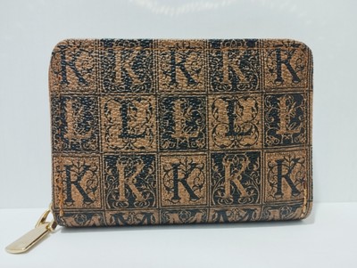 Wallet Zip Around ID Card Holder Credit Card Case 11 slots Brown Purse