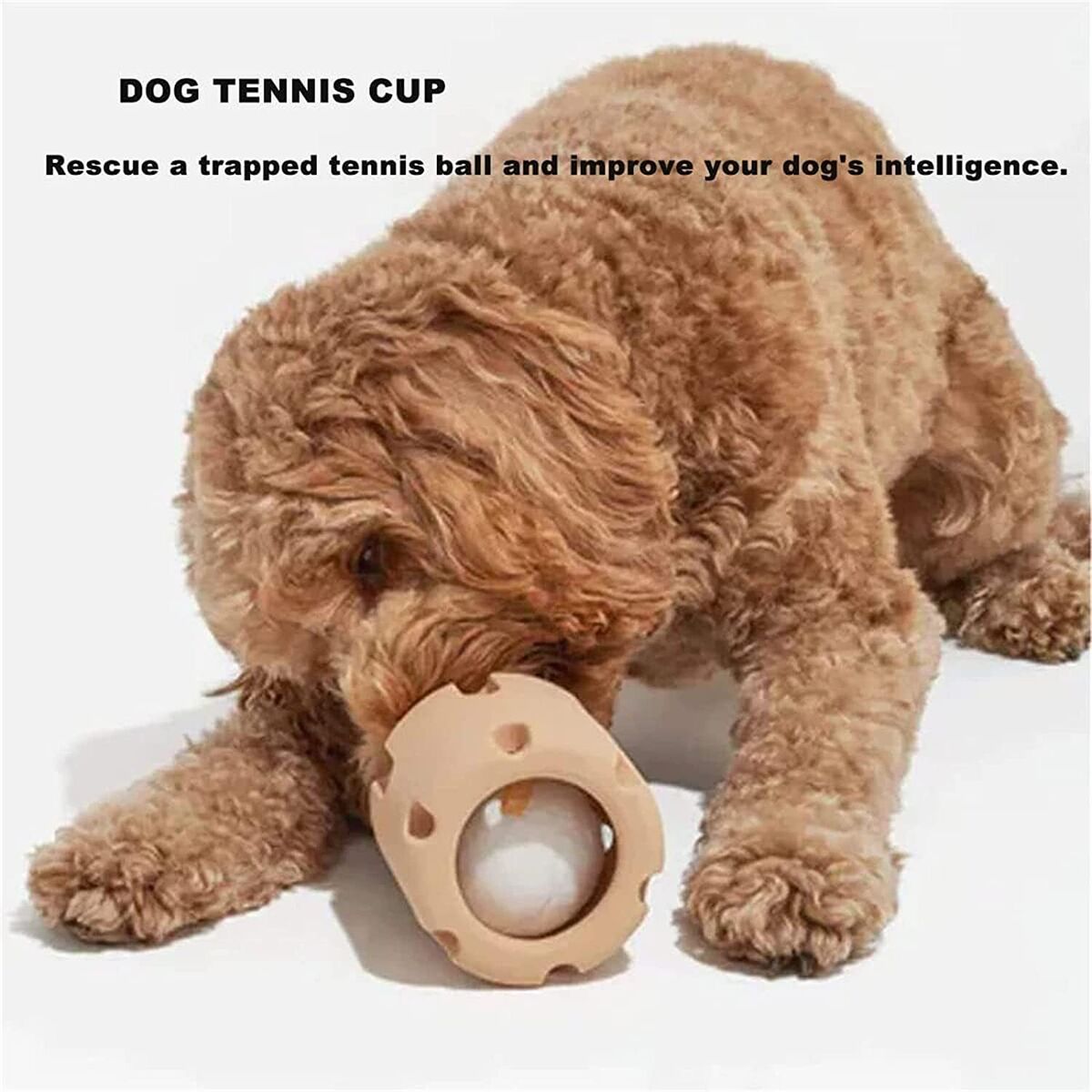 Tennis Tumble Dog Toy, Tennis Tumble Puzzle Dog Toy, Rubber Dog