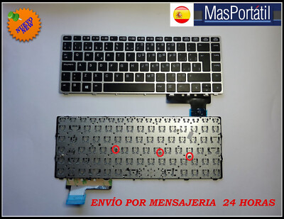 SPANISCHE TRAGBARE TASTATUR HP ELITEBOOK FOLIO 9470M 9470 697685-131 SILBER T...