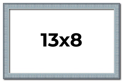 13x8 Frame Blue Scuffed Farm Board Solid Wood Picture Frame Width 0.75 Inches |