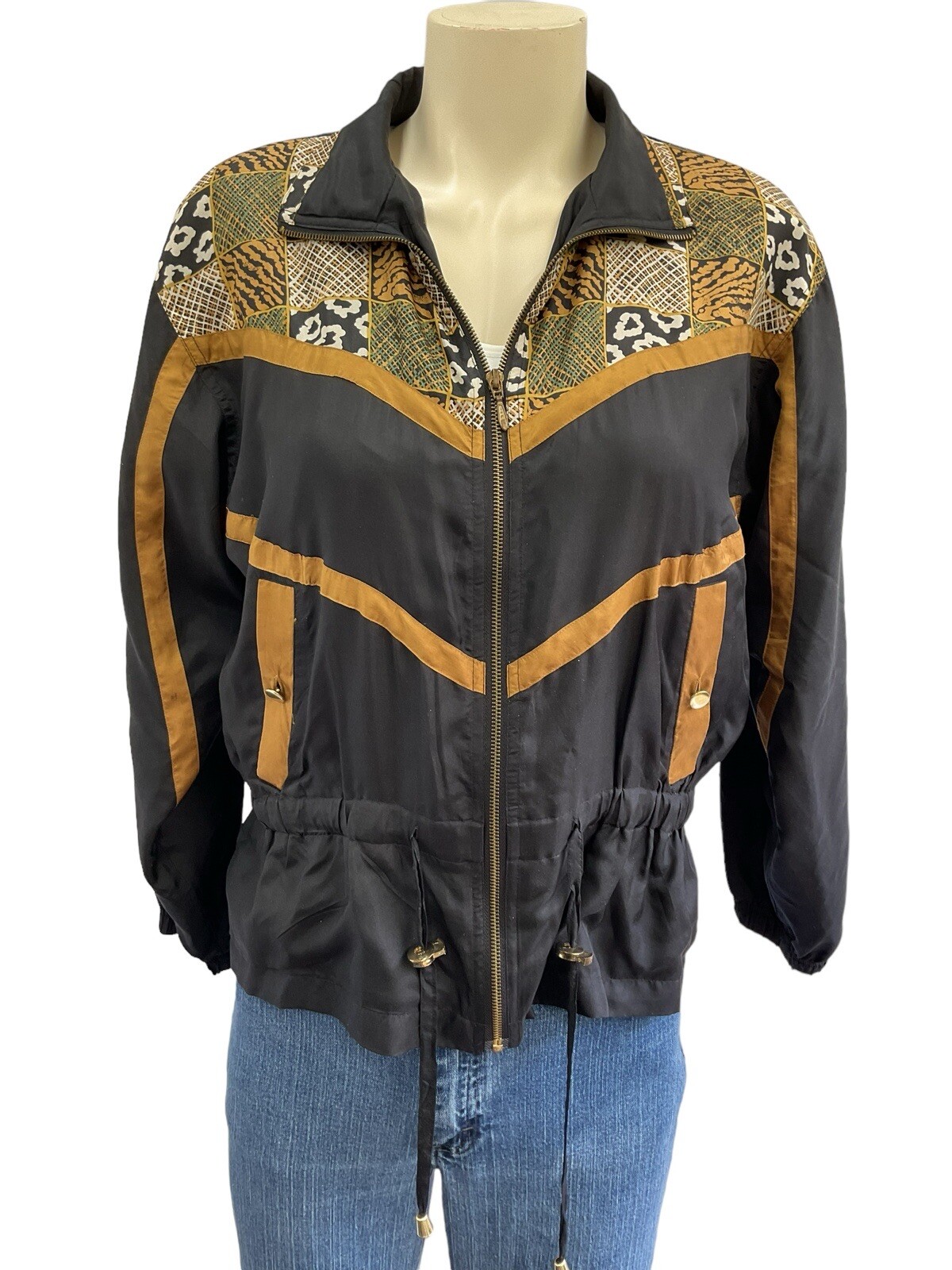 Silk Medium Active Frontier Jacket Gold, Black, A… - image 1